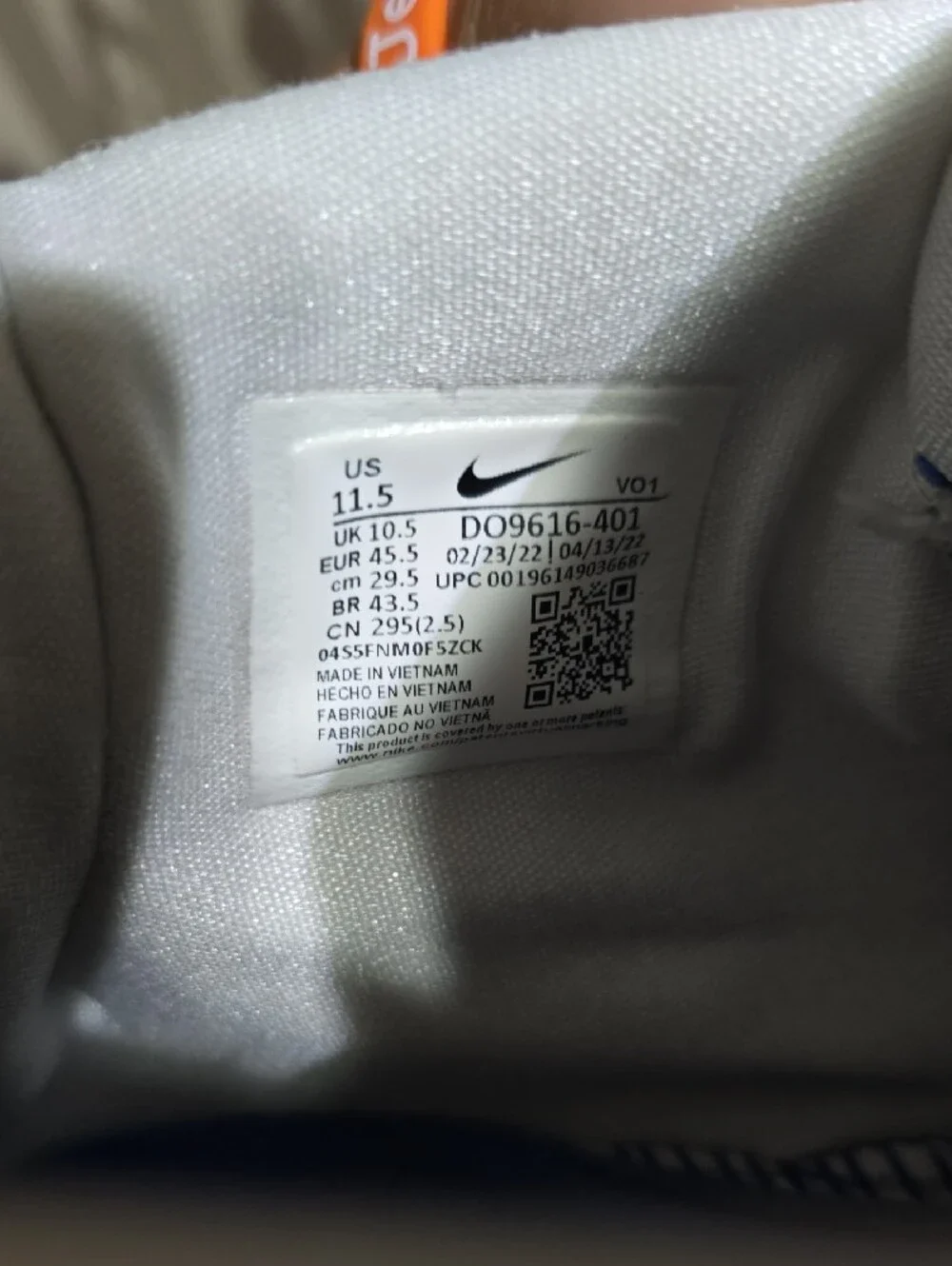 Nike Blue and White High-Top Basketball Sneakers